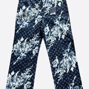 Louis Vuitton Blue Floral Monogram Jeans